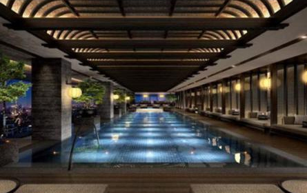 Swimming pool of Longhu linxiwan private villa in Zhengzhou